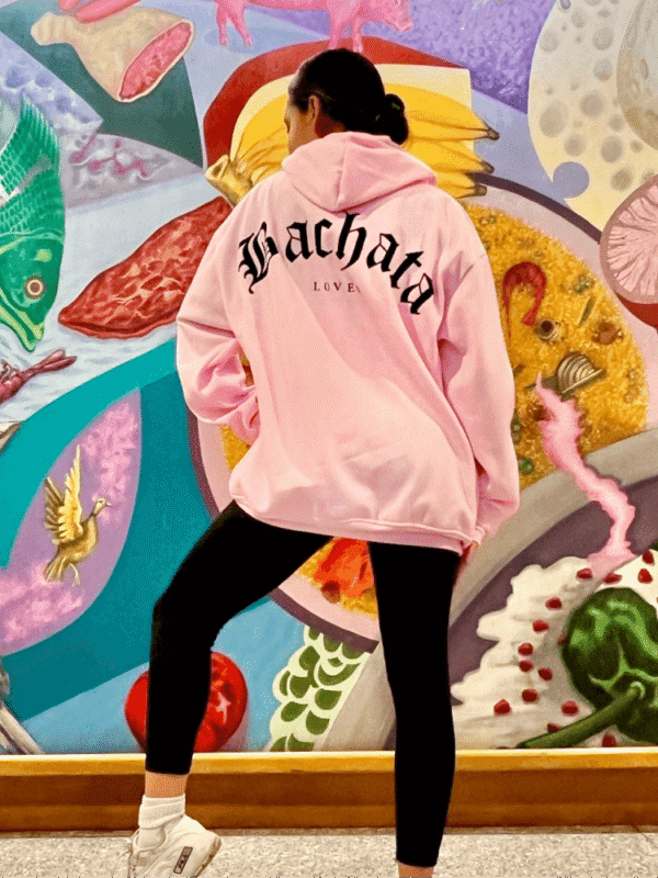 Hoodie BACHATA LOVER rosa baby unisex