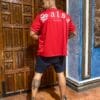 Jersey tipo baseball salsa lover para hombre color rojo vista de frente 2