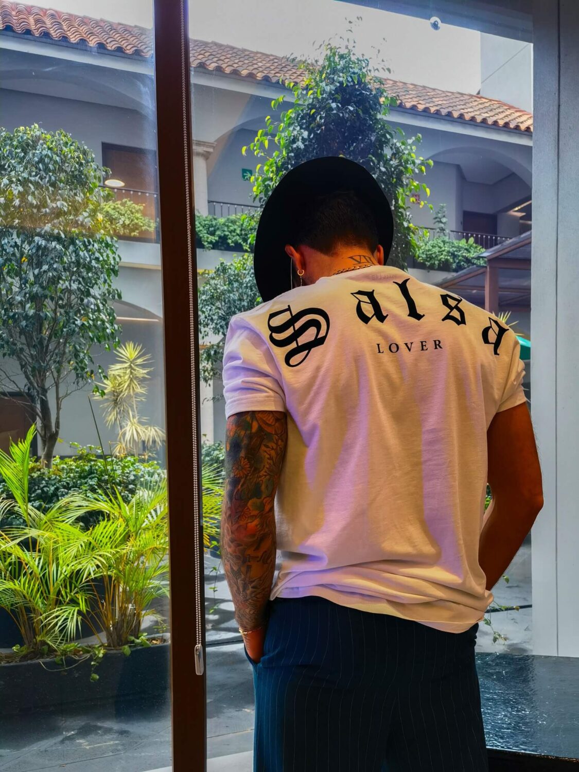 Playera para hombre SALSA LOVER color blanco