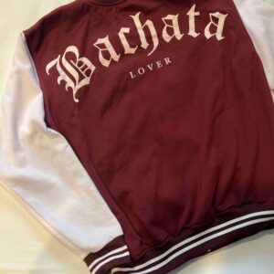 Chamarra Jacket bomber bachata Lover Guinda