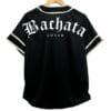 Jersey tipo baseball bachata lover para hombre color negro vista de espalda 1