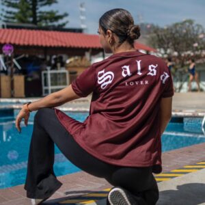 casaca jersey salsa lover marron espalda 2 para mujer