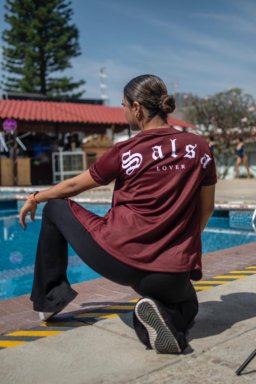 casaca jersey salsa lover marron espalda 2 para mujer