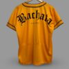 Jersey tipo baseball bachata lover para hombre color amarillo vista de espalda 1