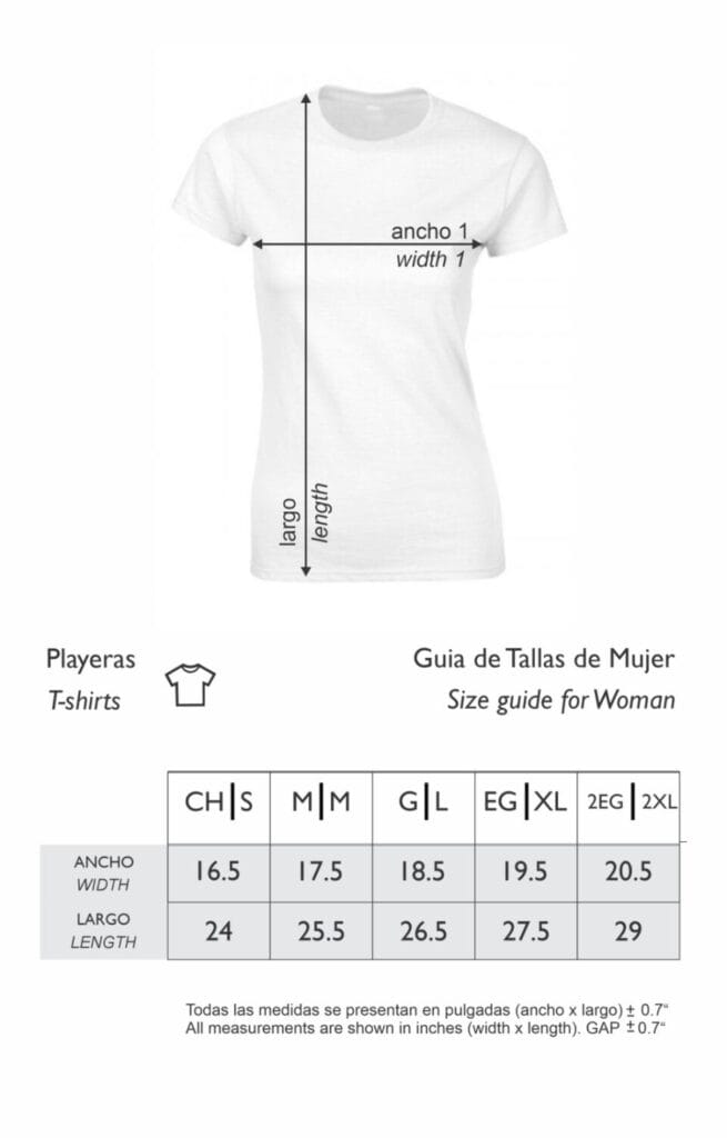 tallas blusa mujer