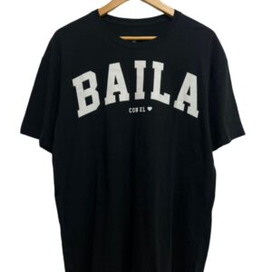 T-shirt Men Playera BAILA con el corazon negra Hombre