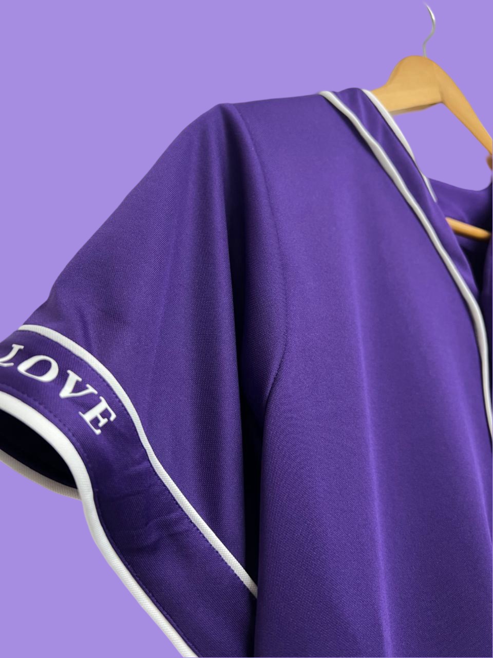 jersey salsa lover color azul morado tipo baseball unisex vista de lateral 1