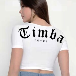 Crop Top Timba Lover Blanco mujer