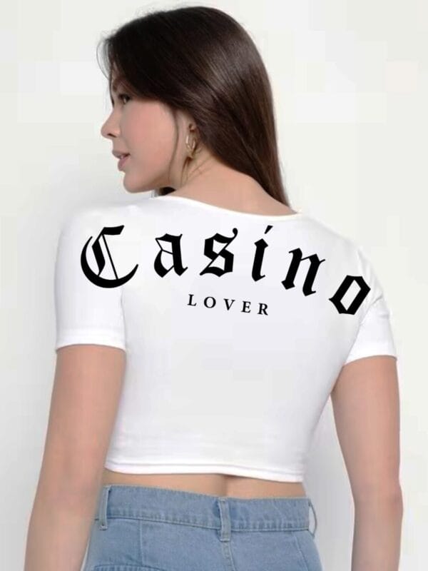 Crop Top CASINO LOVER color blanco