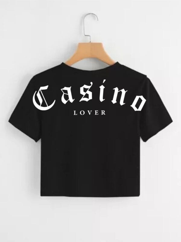 Crop Top CASINO LOVER color negro