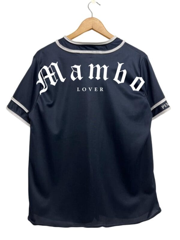 jersey color azul marino mambo lover unisex vista de espalda 1