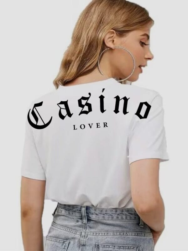 Playera para mujer CASINO LOVER color blanco