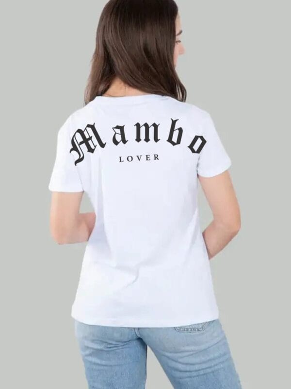 Playera para mujer MAMBO LOVER color blanco