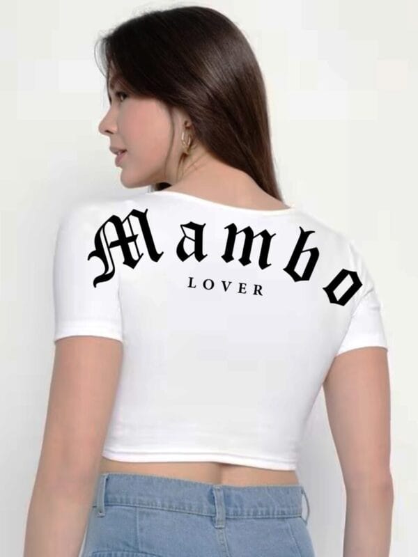 Crop Top MAMBO LOVER color blanco