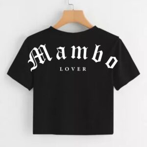 Crop Top Mambo Lover Negro mujer