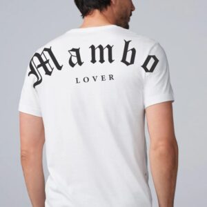 T-shirt Man Camiseta Playera Hombre Mambo Lover Blanca