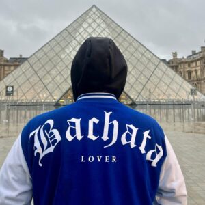 Chamarra Cazadora bomber Jacket bachata Lover Azul Rey