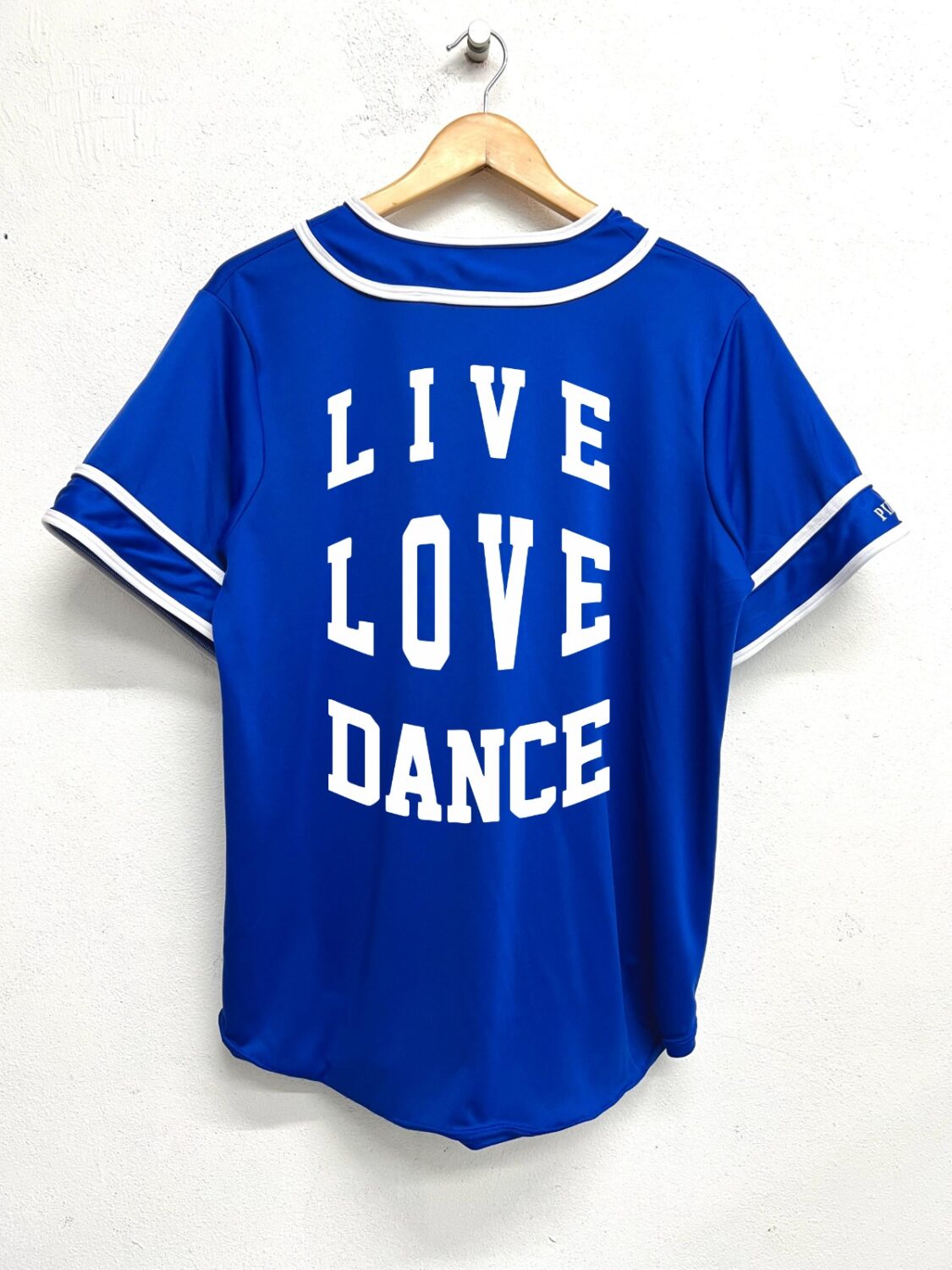 jersey casaca live love dance azul rey espalda