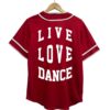 jersey casaca live love dance rojo espalda