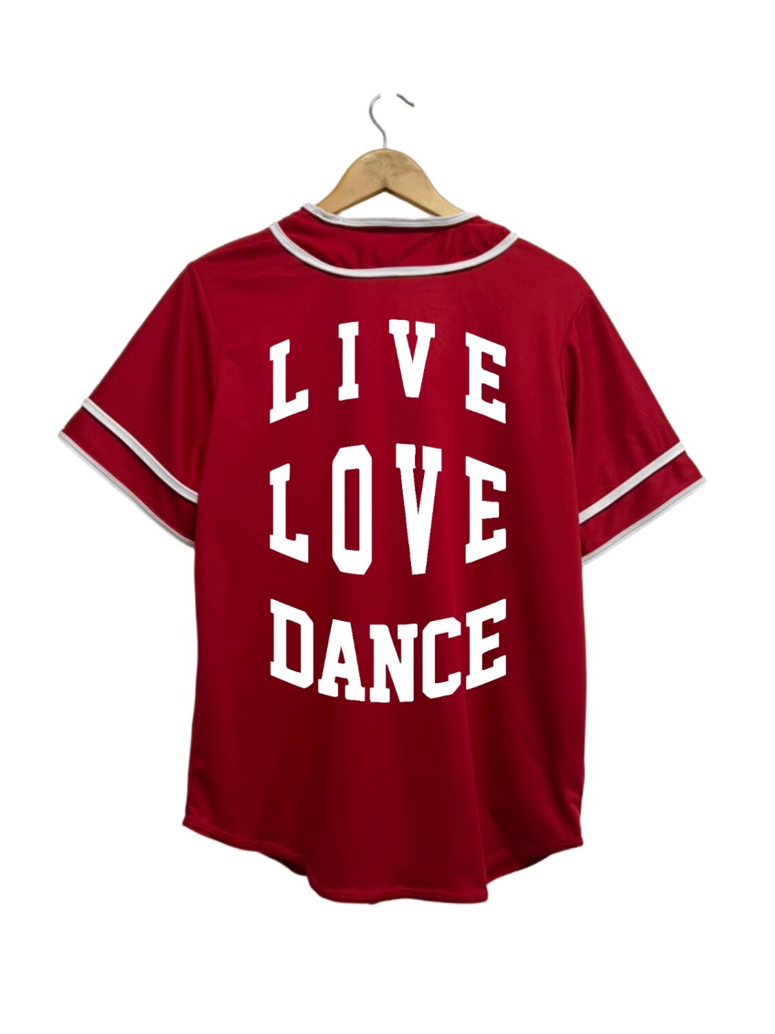 jersey casaca live love dance rojo espalda