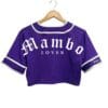 jersey crop top para mujer color morado mambo lover vista de espalda 1