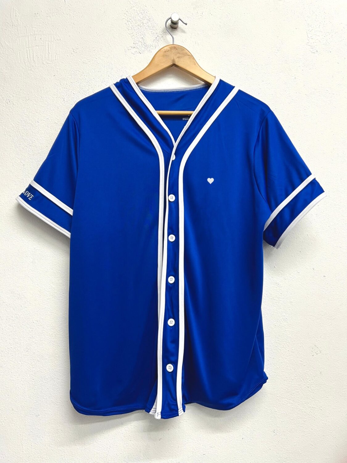 jersey salsa lover color azul rey tipo baseball unisex vista de frente