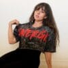 Playera Oversize Crop Top Mineral Mujer Energía Libre algodón 100% 1