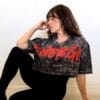Playera Oversize Crop Top Mineral Mujer Energía Libre algodón 100% 2