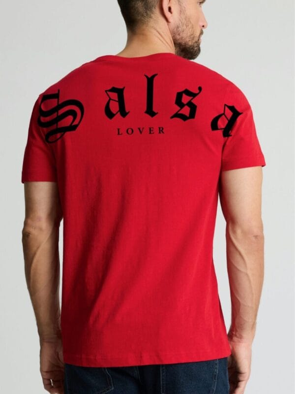 Playera para hombre SALSA LOVER color rojo con negro