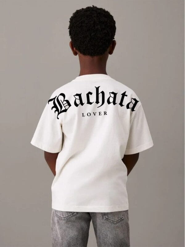 Playera para niño BACHATA LOVER color blanco