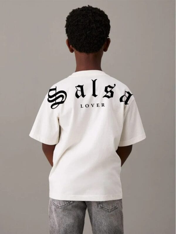 Playera para niño SALSA LOVER color blanco