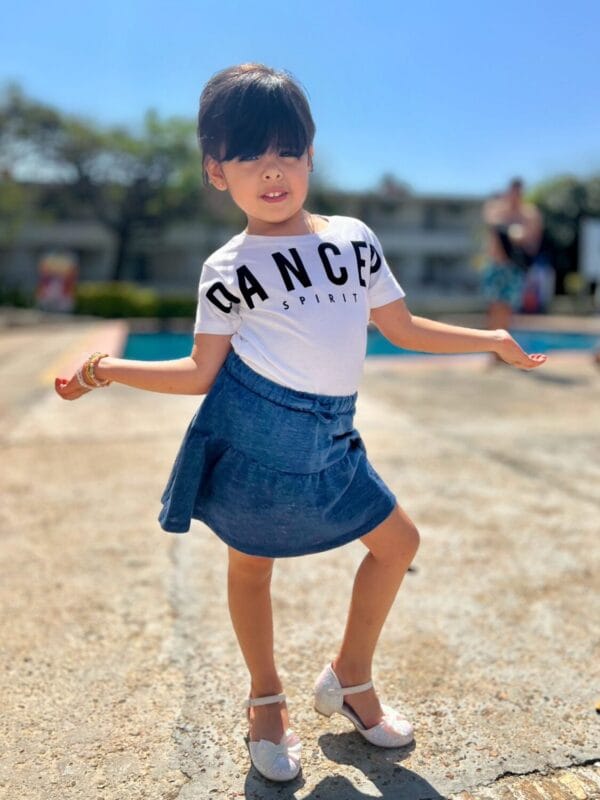 Playera para niño DANCER SPIRIT color blanco