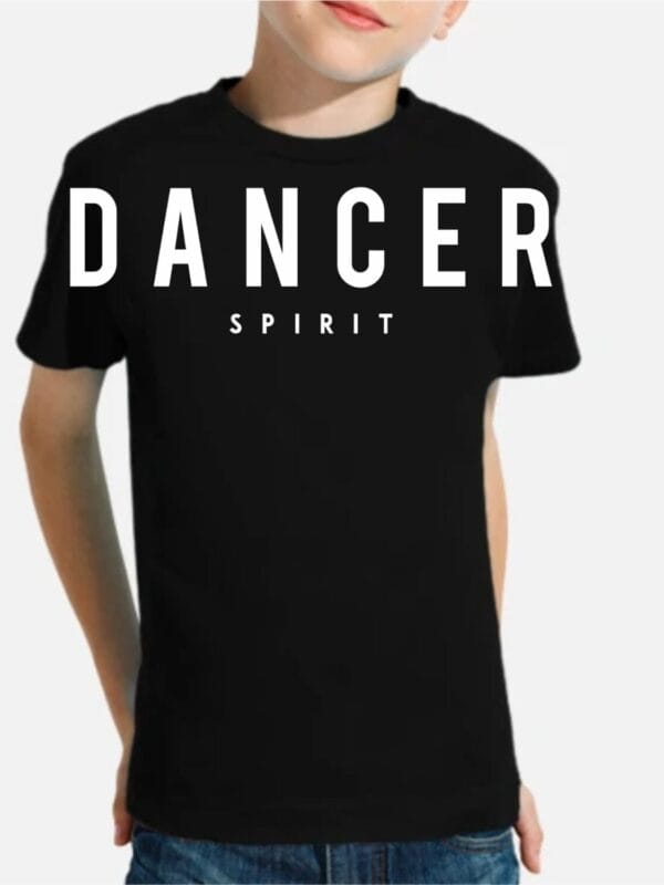 Playera para niño DANCER SPIRIT color negro con blanco