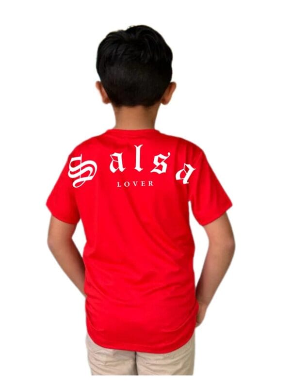Playera para niño SALSA LOVER color rojo