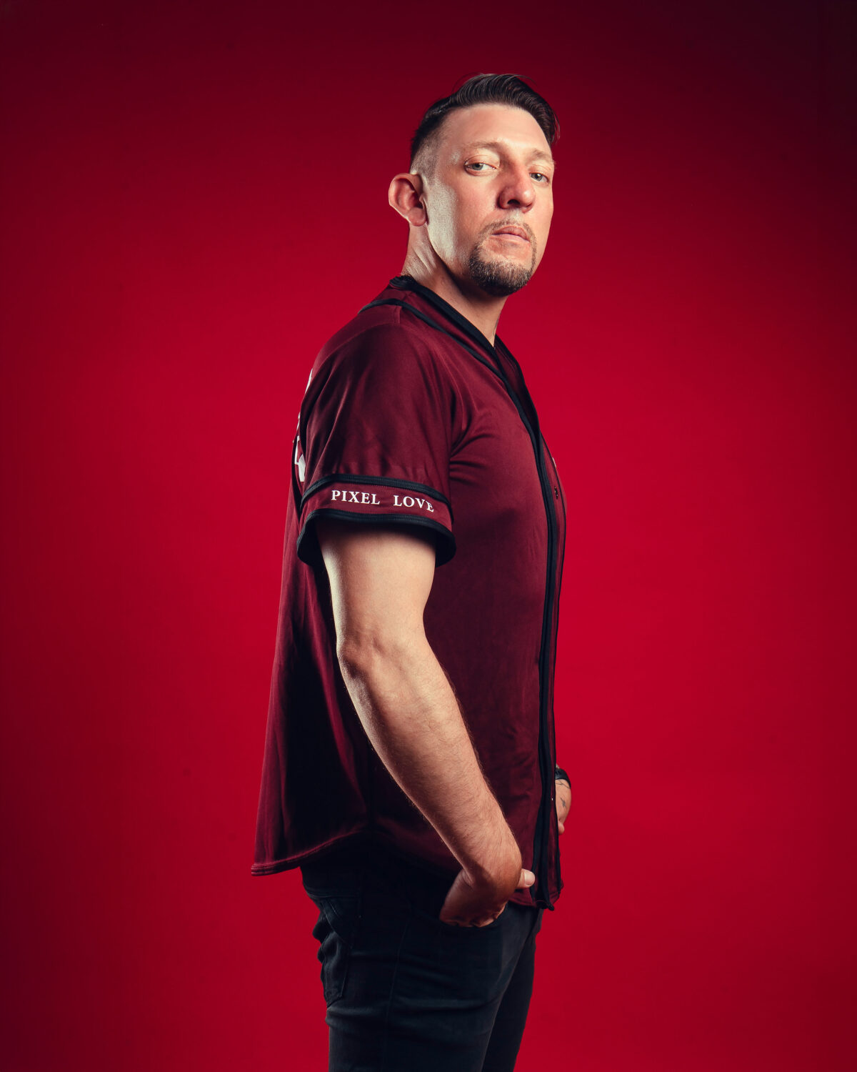 bachata lover marron jersey unisex lateral