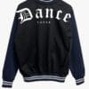 chamarra colegio dance lover azul con negro espalda
