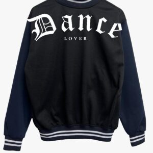 Chamarra Cazadora Bomber Jacket Dance Lover Azul con Negro