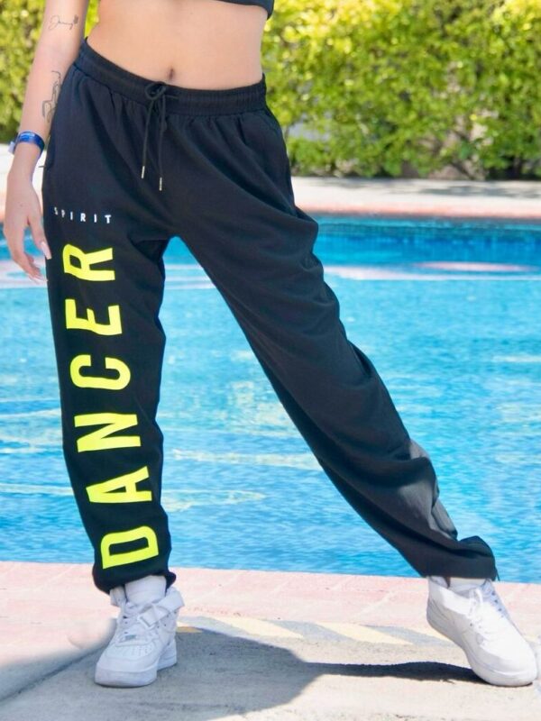 Pants Dancer spirit  Baggy negro con amarillo