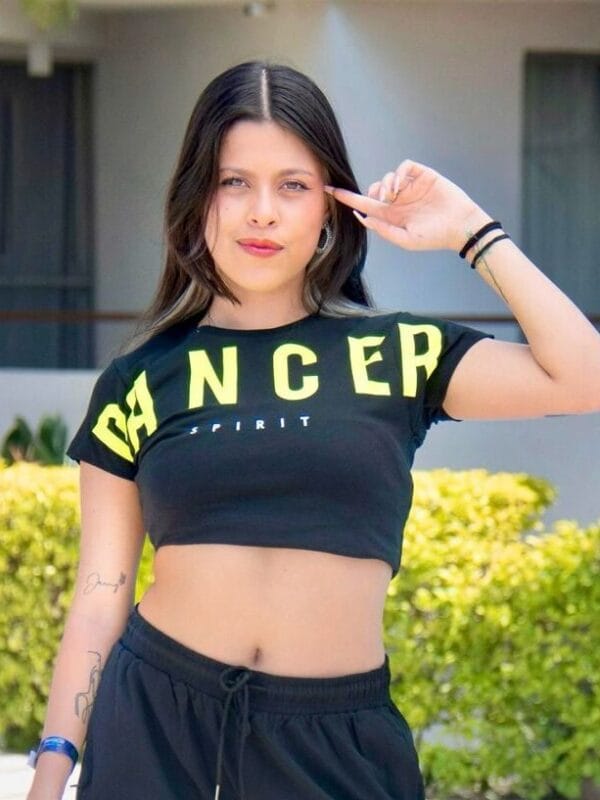 Crop Top DANCER color negro