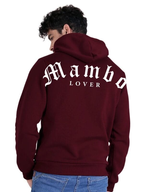 sudadera con gorro con cierre mambo lover marron 1