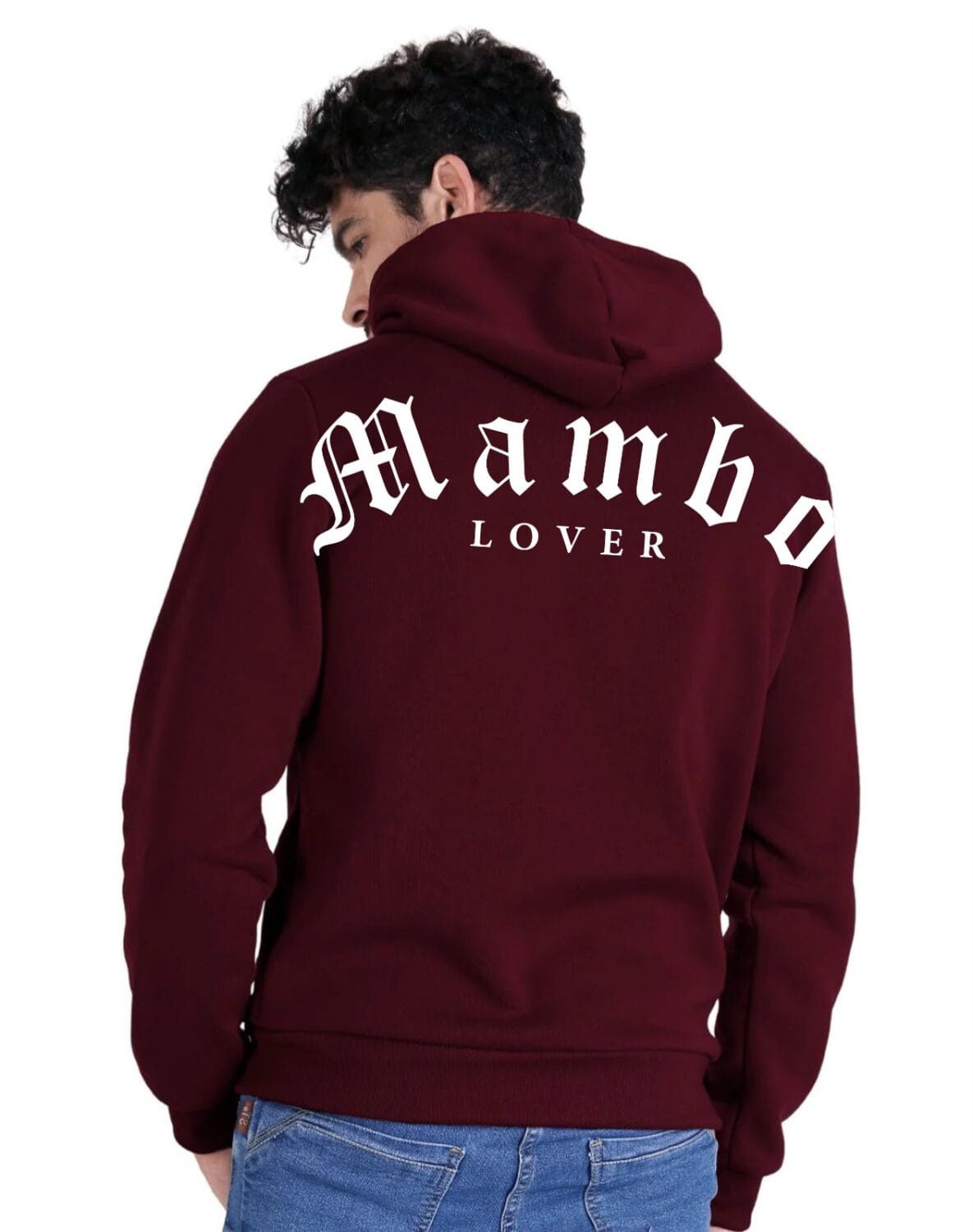 sudadera con gorro con cierre mambo lover marron 1