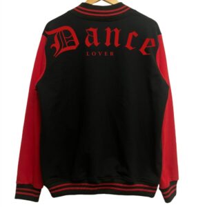Chamarra Cazadora Bomber Jacket Dance Lover Roja con Negro