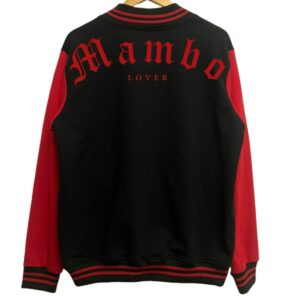 Chamarra Cazadora Bomber Jacket Mambo Lover Roja con Negro
