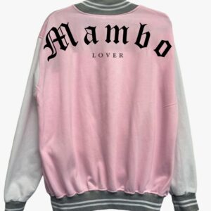 Jacket Chamarra Cazadora de universidad Bomber Mambo  Rosa Baby