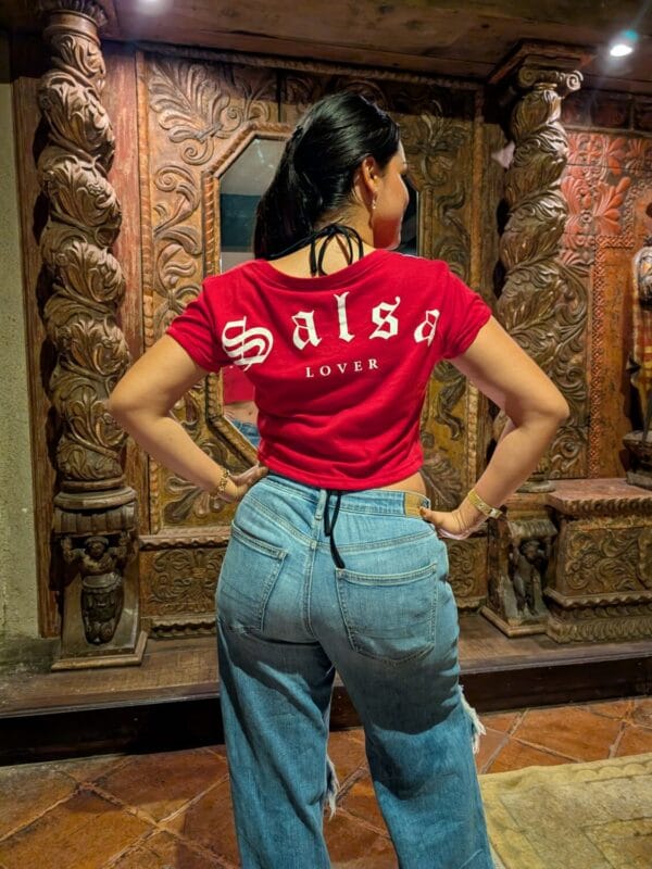 crop top rojo con blanco salsa lover 3