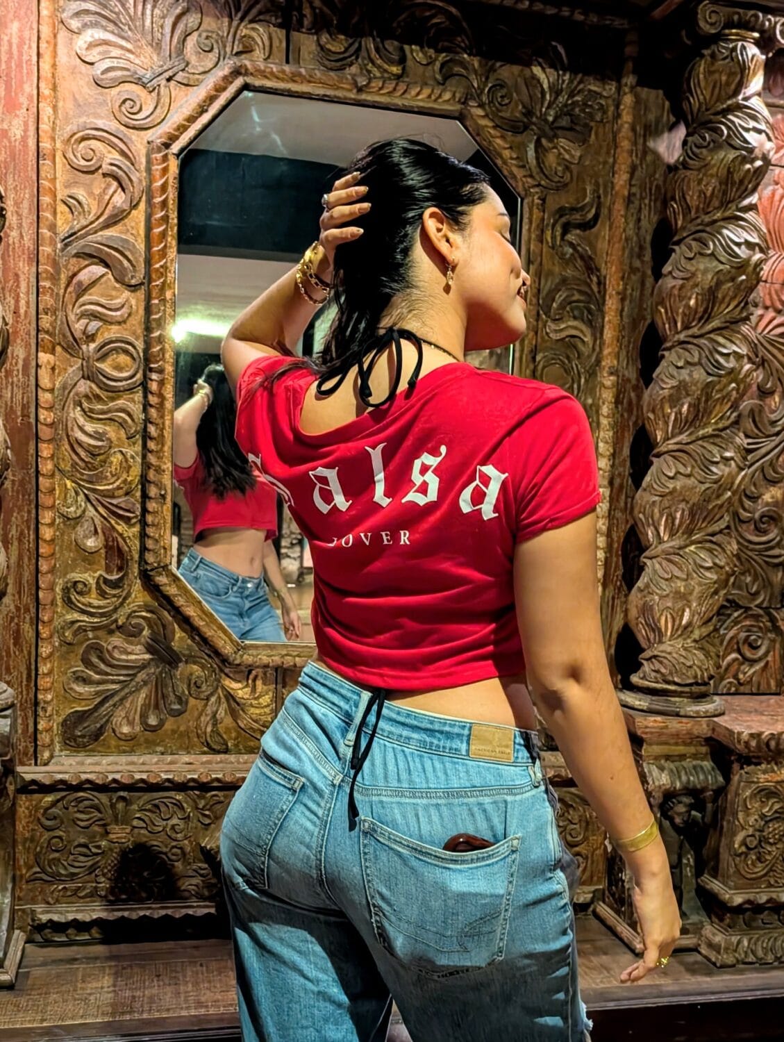 crop top rojo con blanco salsa lover 4