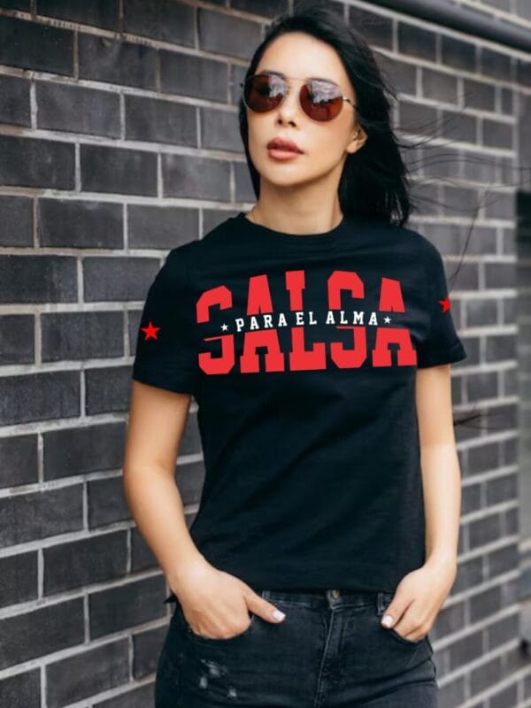 Playera Mujer Salsa para el Alma color negro