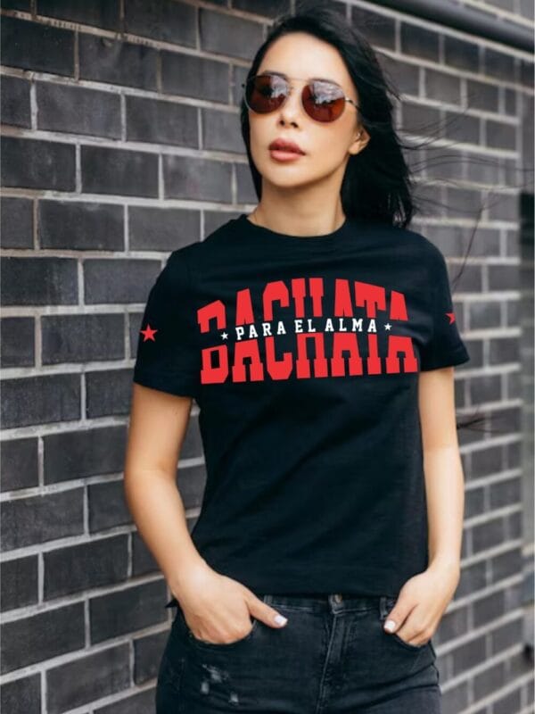 Playera Mujer Bachata para el Alma color negro