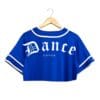 Casaca Jersey crop top Dance Lover azul rey e para mujer 1