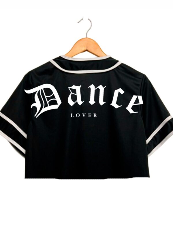 Casaca Jersey crop top Dance Lover negro espalda